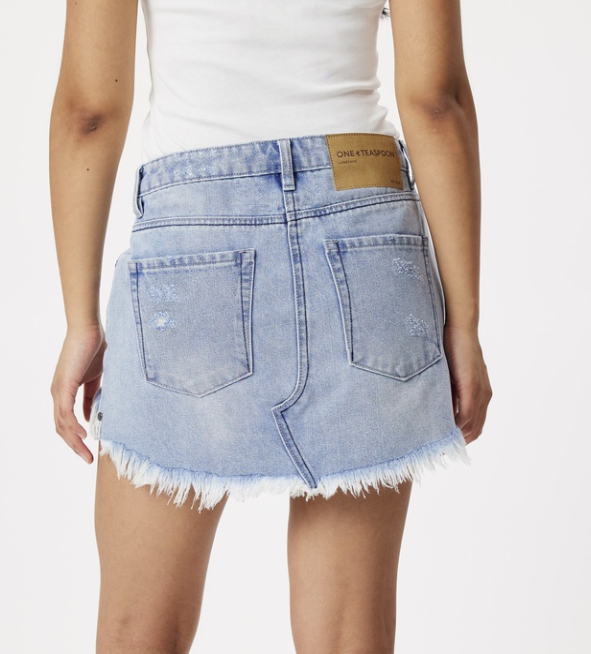 Junkyard Low Waist Denim Skirt